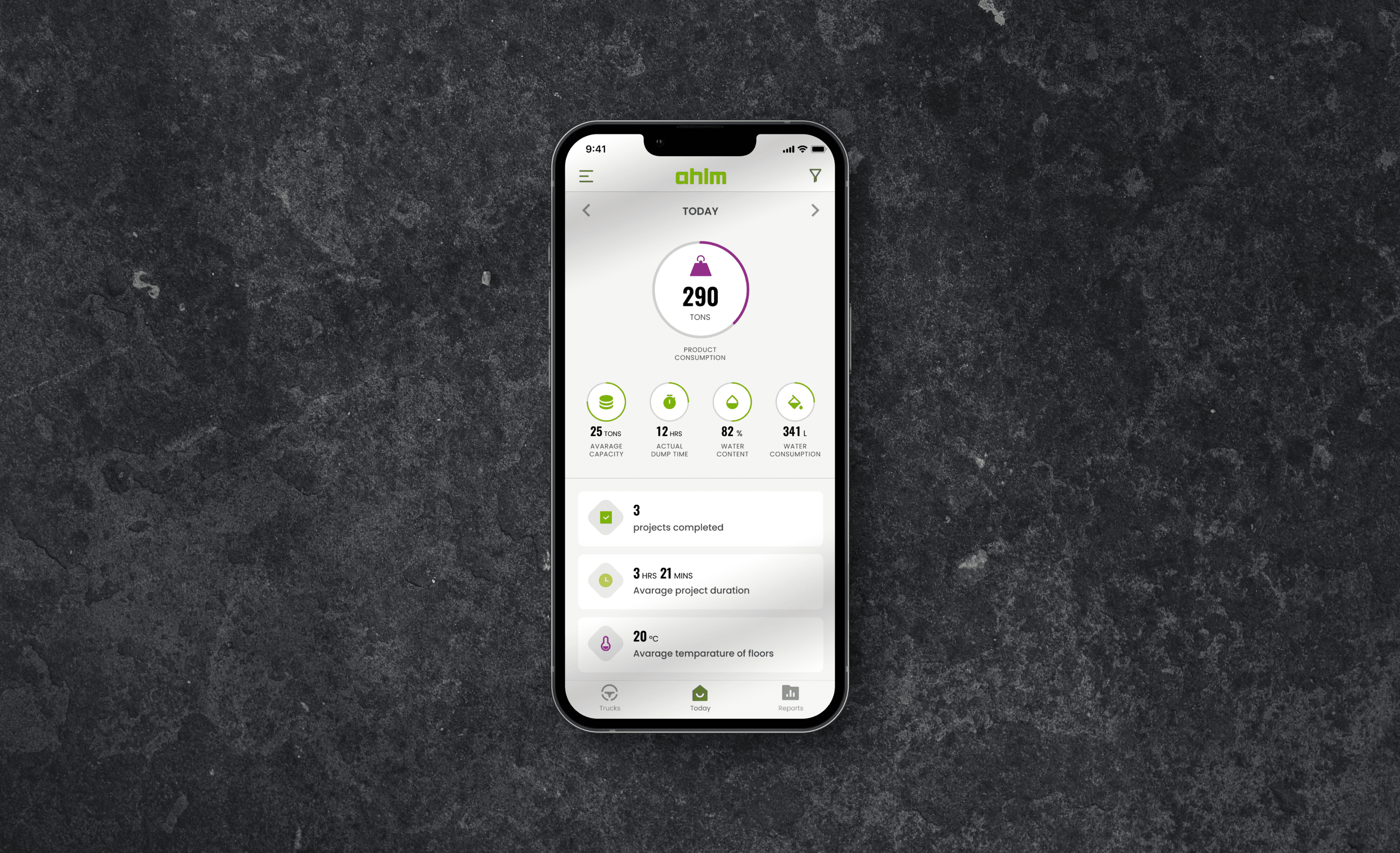 A view of the Ahlm mobile app